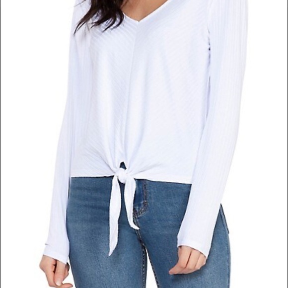 Dex V-Neck Tie Front Top; Size Large - Picture 8 of 8